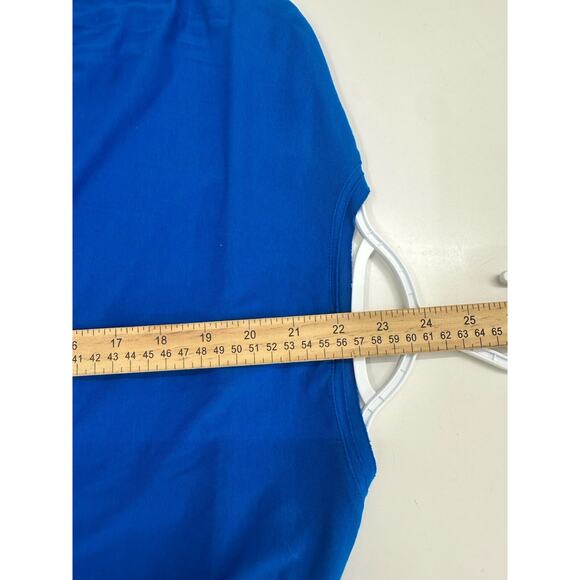 Chicos Womens Shirt Size 2 (Medium) Blue Long Sleeve Zipper Shoulder - Picture 10 of 11